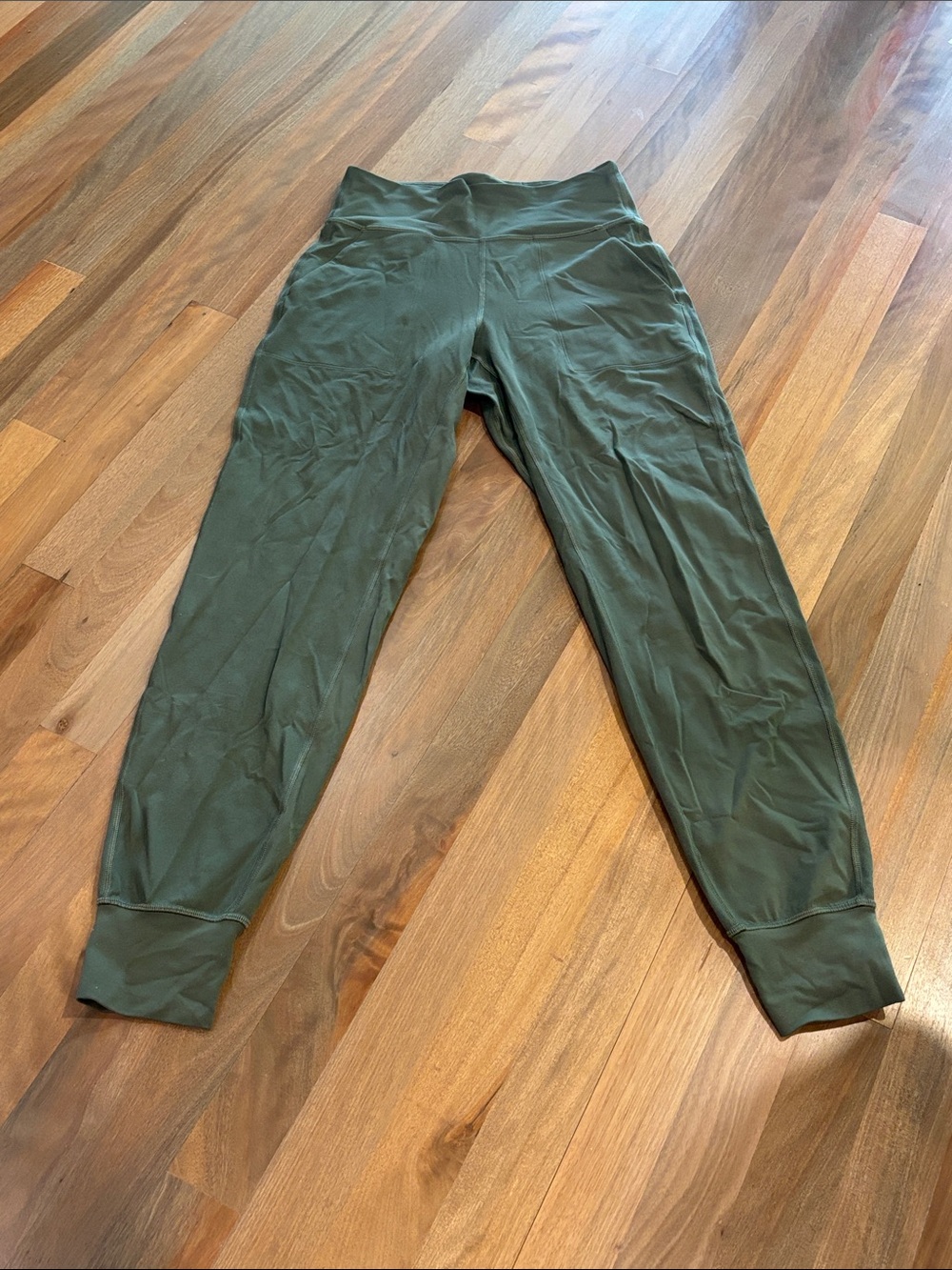 lululemon athletica Olive Green High-Waist Cuffed Leggings